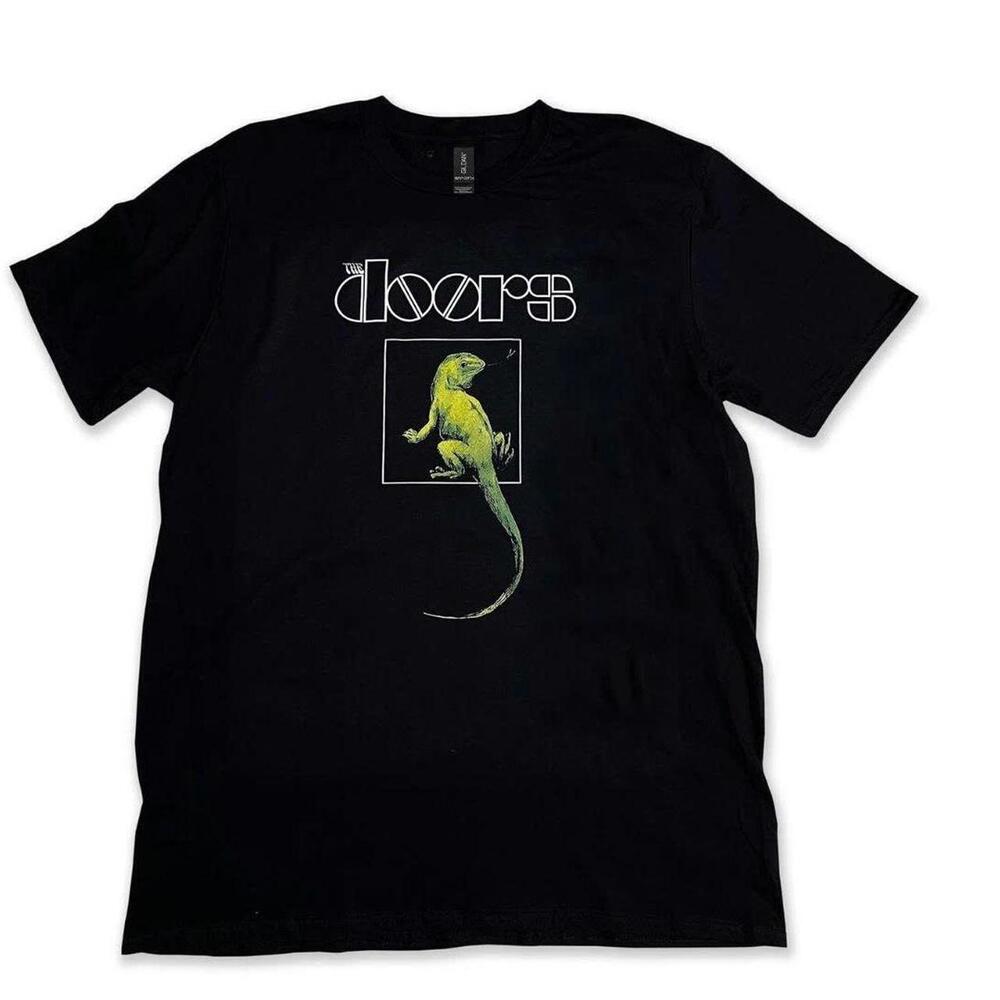 The Doors Lizard Graphic T Shirt In Black Cotton